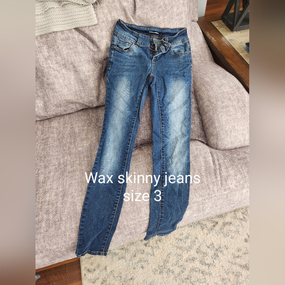 Wax skinny jeans